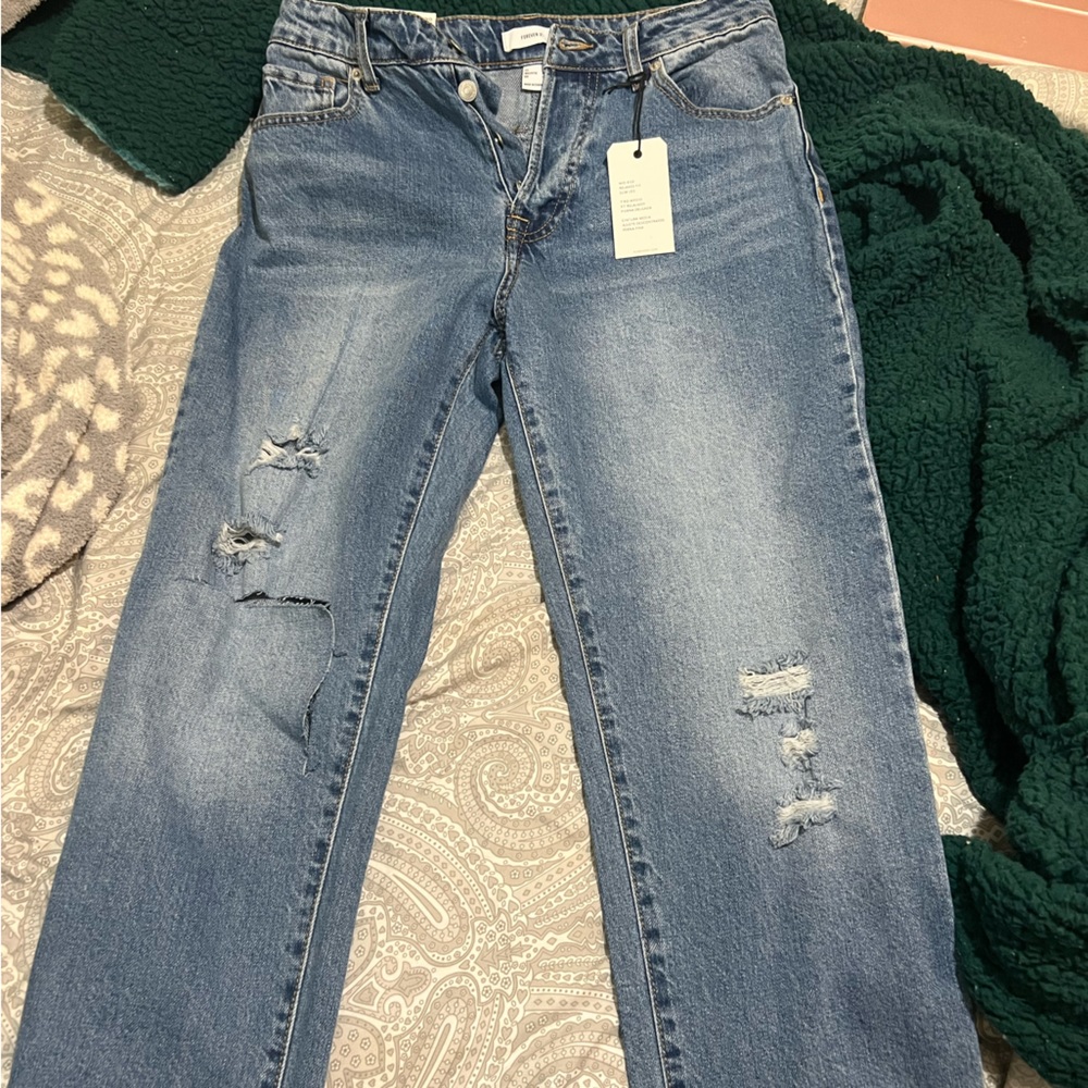 Distressed jeans